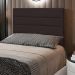 Cabeceira Cama Box Solteiro 90CM Rubi D10 Suede Marrom - Mpozenato