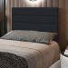 Cabeceira Cama Box Solteiro 90CM Rubi D10 Suede Preto - Mpozenato
