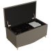 Cabeceira Cama Box Solteiro 90cm Com Calçadeira Baú Imperial J02 Sintético Areia - Mpozenato