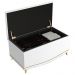 Cabeceira Cama Box Solteiro 90cm Com Calçadeira Baú Imperial J02 Sintético Branco - Mpozenato