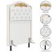 Cabeceira Cama Box Solteiro 90cm Com Calçadeira Baú Imperial J02 Sintético Branco - Mpozenato