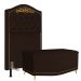 Cabeceira Cama Box Solteiro 90cm Com Calçadeira Baú Imperial J02 Sintético Marrom Escuro - Mpozenato
