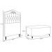 Cabeceira Cama Box Solteiro 90cm Com Calçadeira Baú Imperial J02 Veludo Bege - Mpozenato