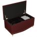 Cabeceira Cama Box Solteiro 90cm Com Calçadeira Baú Imperial J02 Veludo Vinho - Mpozenato