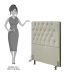Cabeceira Cama Box Solteiro 90cm Diamante D10 Corano Bege - Mpozenato