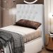 Cabeceira Cama Box Solteiro 90cm Diamante D10 Corano Branco - Mpozenato