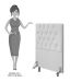 Cabeceira Cama Box Solteiro 90cm Diamante D10 Corano Branco - Mpozenato