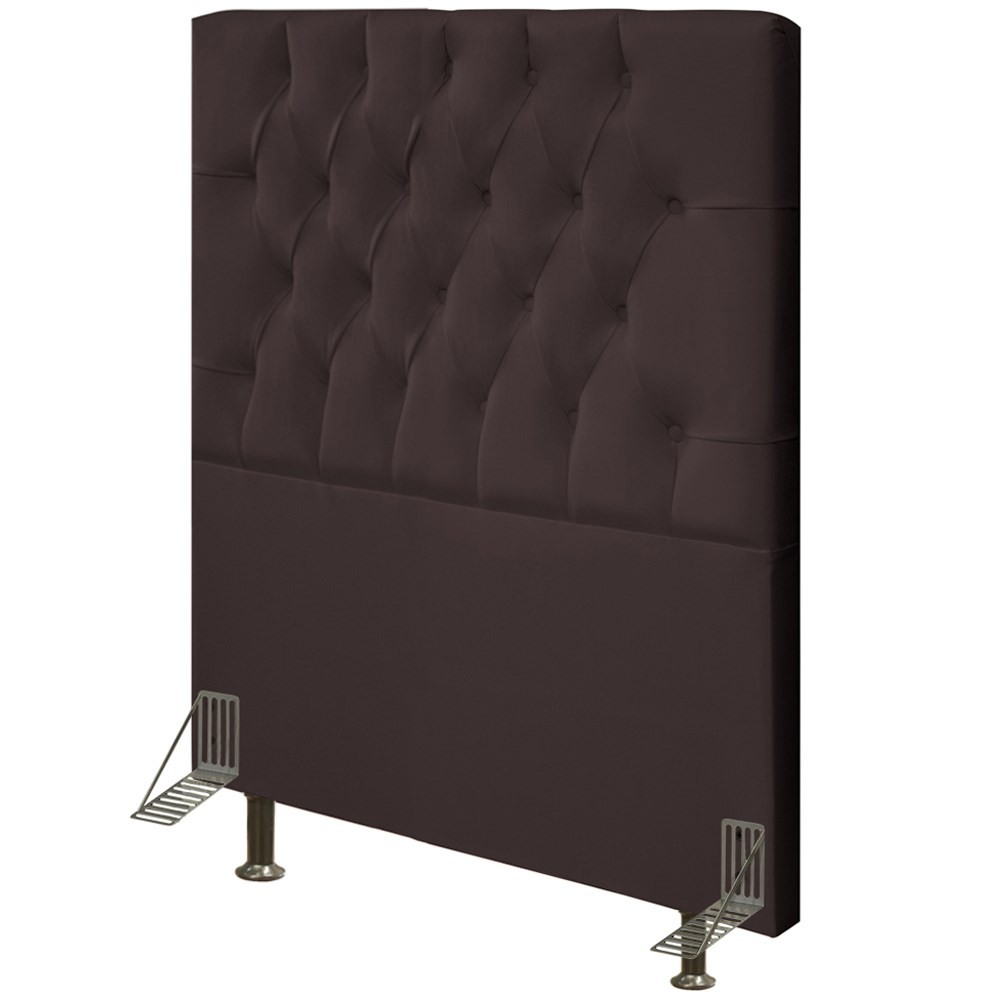 Cabeceira Cama Box Solteiro 90cm Diamante D10 Corano Marrom - Mpozenato