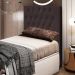 Cabeceira Cama Box Solteiro 90cm Diamante D10 Corano Marrom - Mpozenato