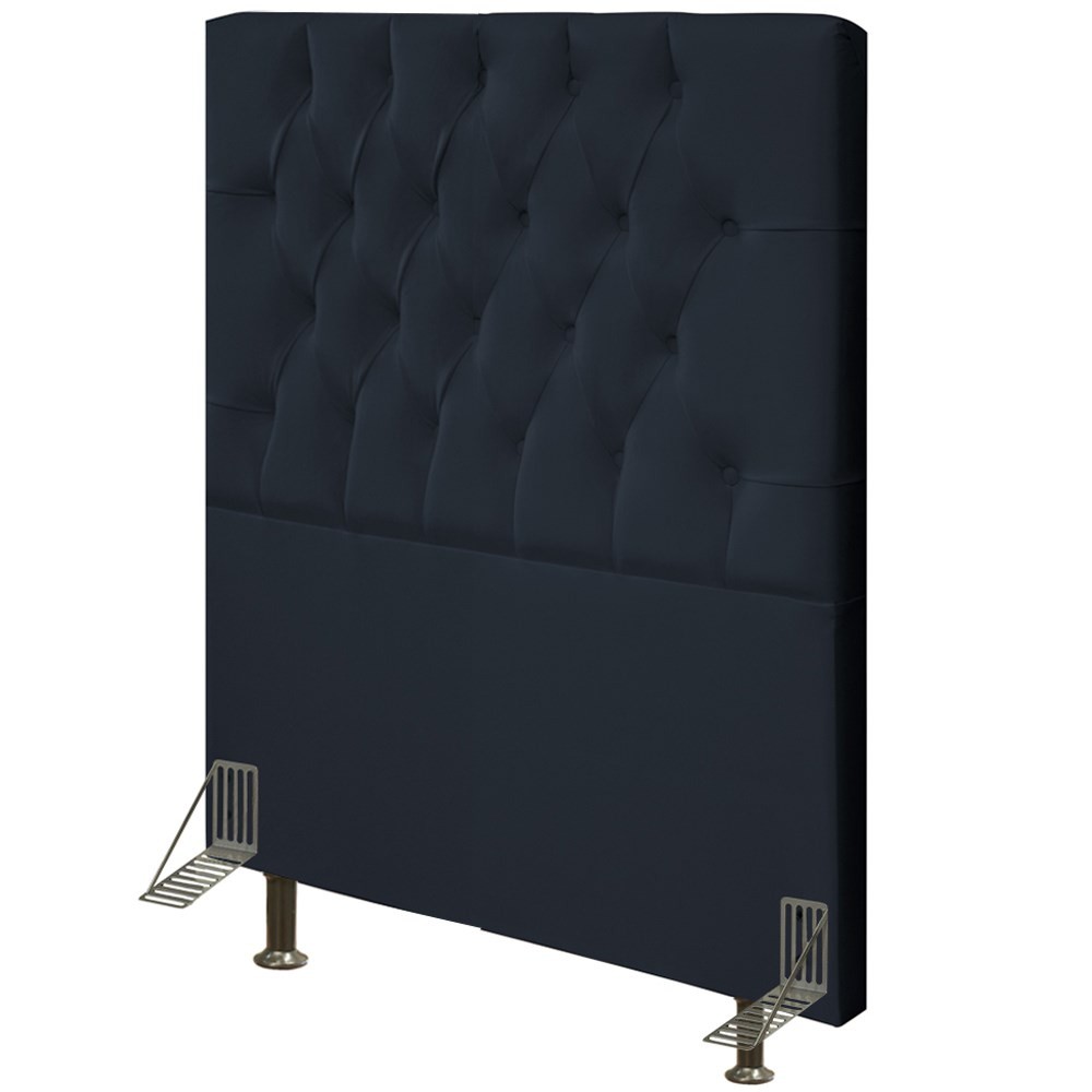 Cabeceira Cama Box Solteiro 90cm Diamante D10 Corano Preto - Mpozenato