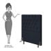 Cabeceira Cama Box Solteiro 90cm Diamante D10 Corano Preto - Mpozenato