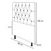 Cabeceira Cama Box Solteiro 90cm Diamante D10 Linho Bege - Mpozenato