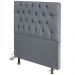 Cabeceira Cama Box Solteiro 90cm Diamante D10 Linho Cinza - Mpozenato
