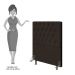 Cabeceira Cama Box Solteiro 90cm Diamante Suede J02 Marrom - Mpozenato