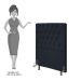 Cabeceira Cama Box Solteiro 90cm Diamante Veludo J02 Preto - Mpozenato
