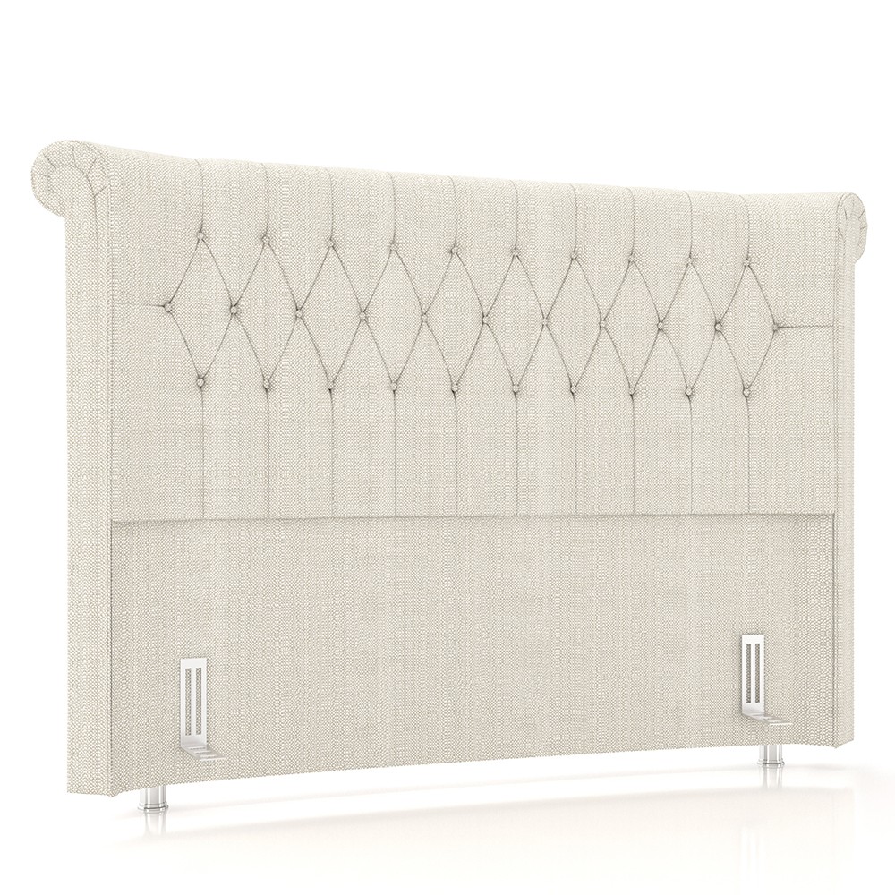 Cabeceira Cama Box Solteiro 90cm Dust P02 Linho Creme - Mpozenato