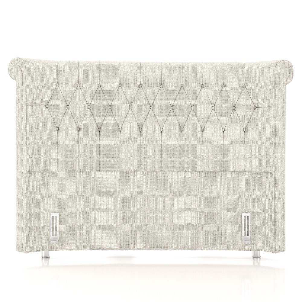 Cabeceira Cama Box Solteiro 90cm Dust P02 Linho Creme - Mpozenato