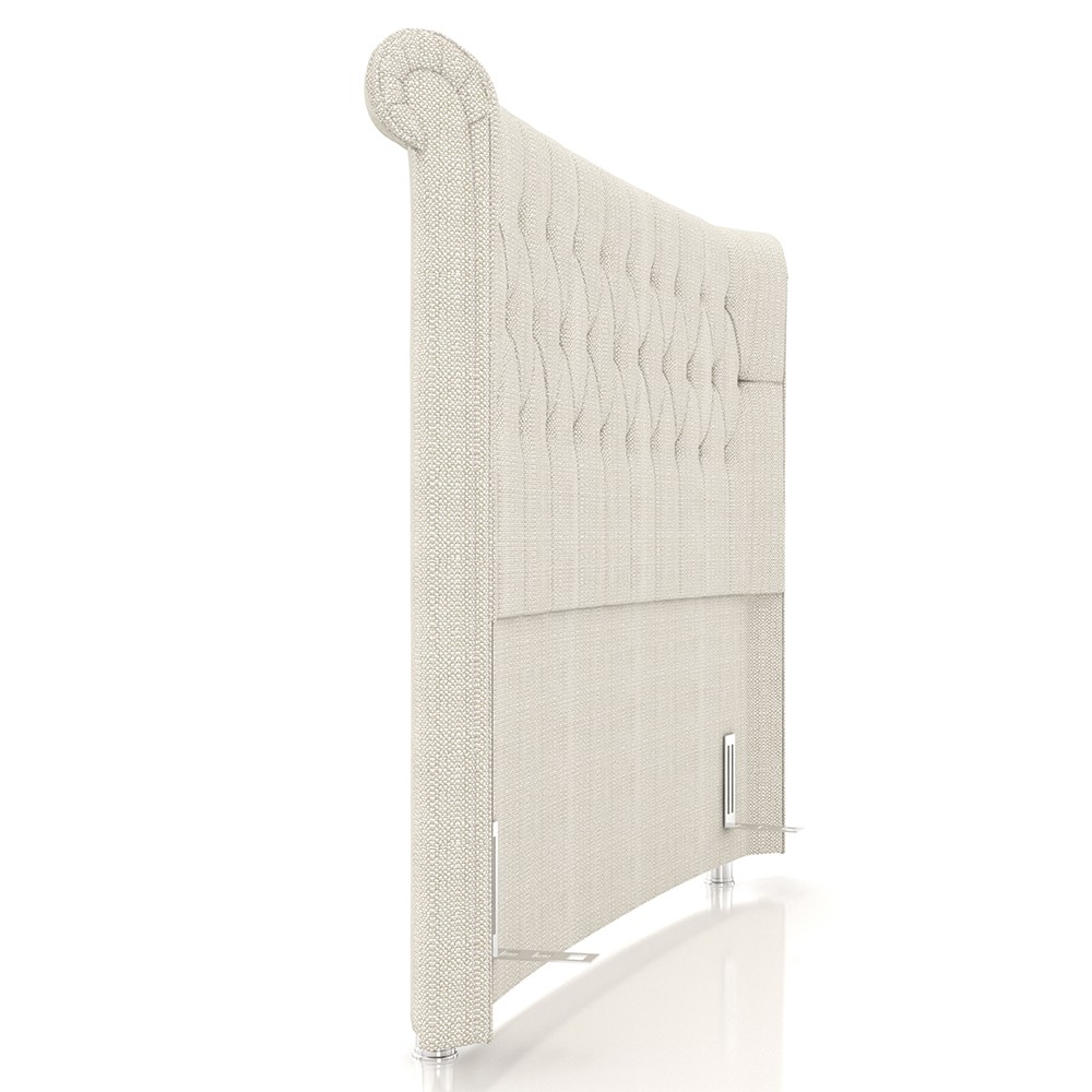 Cabeceira Cama Box Solteiro 90cm Dust P02 Linho Creme - Mpozenato