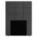 Cabeceira Cama Box Solteiro 90cm Esmeralda Veludo J02 Cinza - Mpozenato