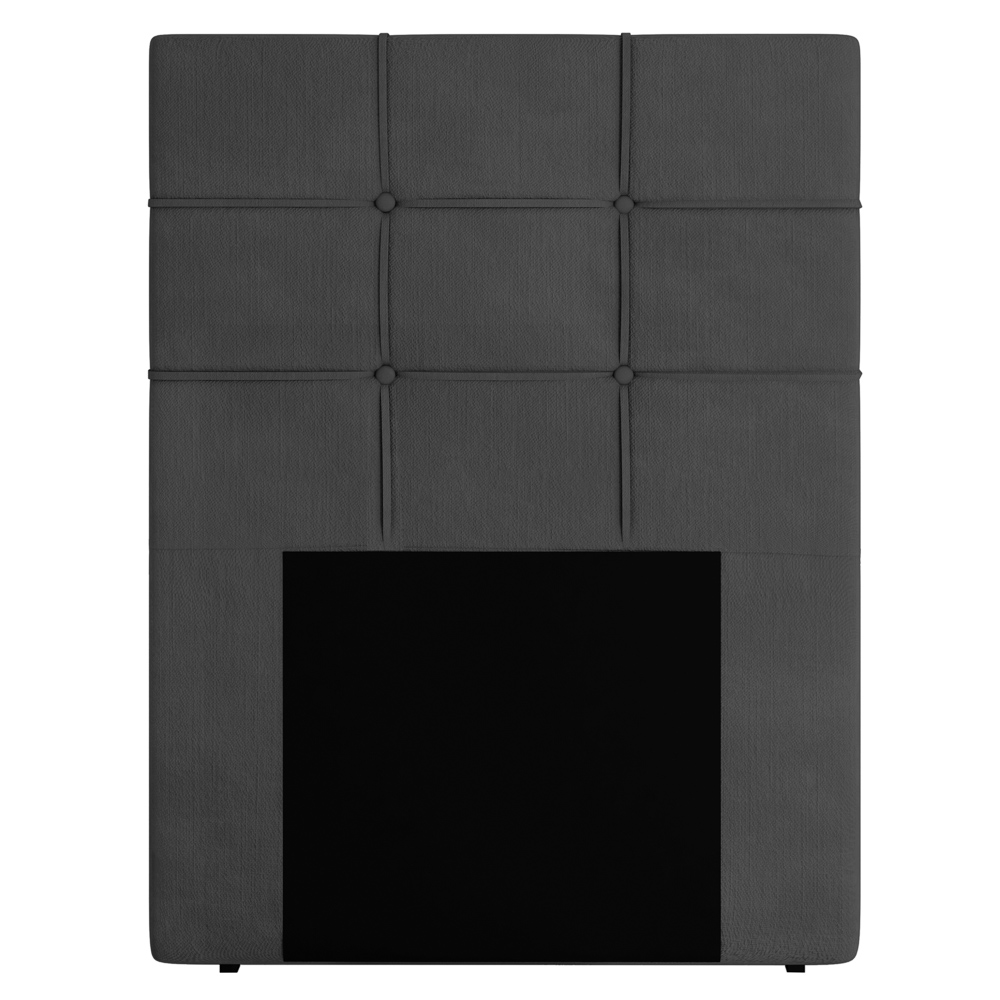 Cabeceira Cama Box Solteiro 90cm Esmeralda Veludo J02 Cinza - Mpozenato