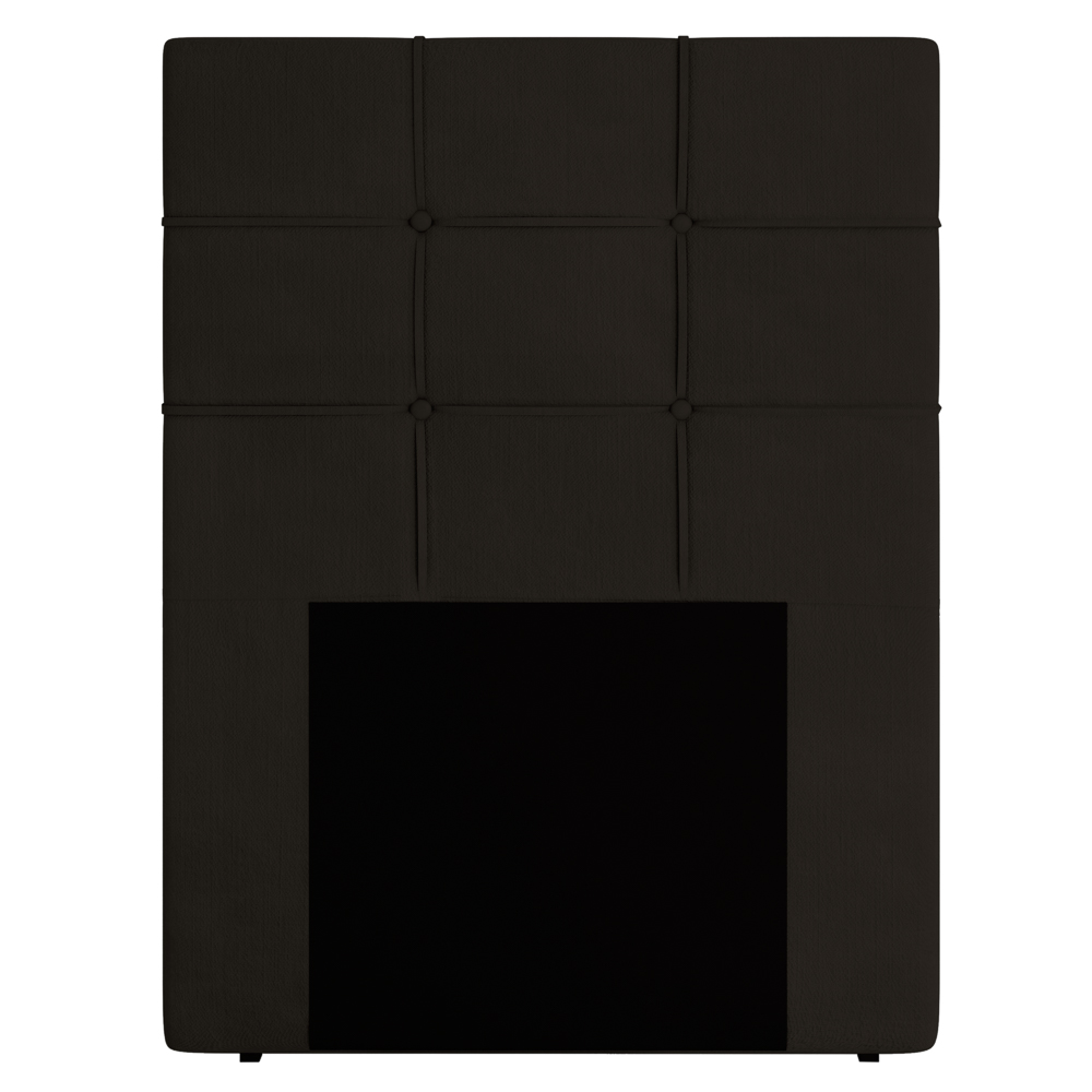 Cabeceira Cama Box Solteiro 90cm Esmeralda Veludo J02 Marrom - Mpozenato