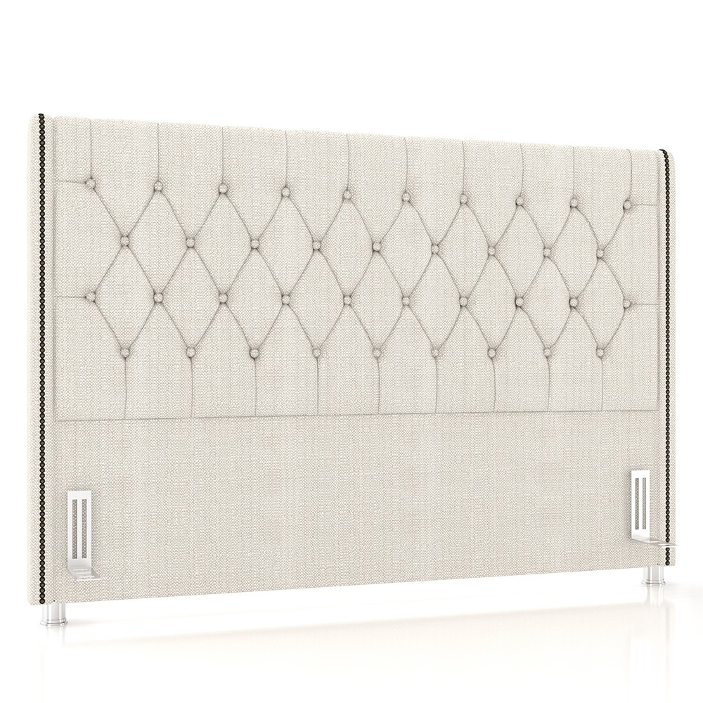 Cabeceira Cama Box Solteiro 90cm Florenza P02 Linho Creme - Mpozenato