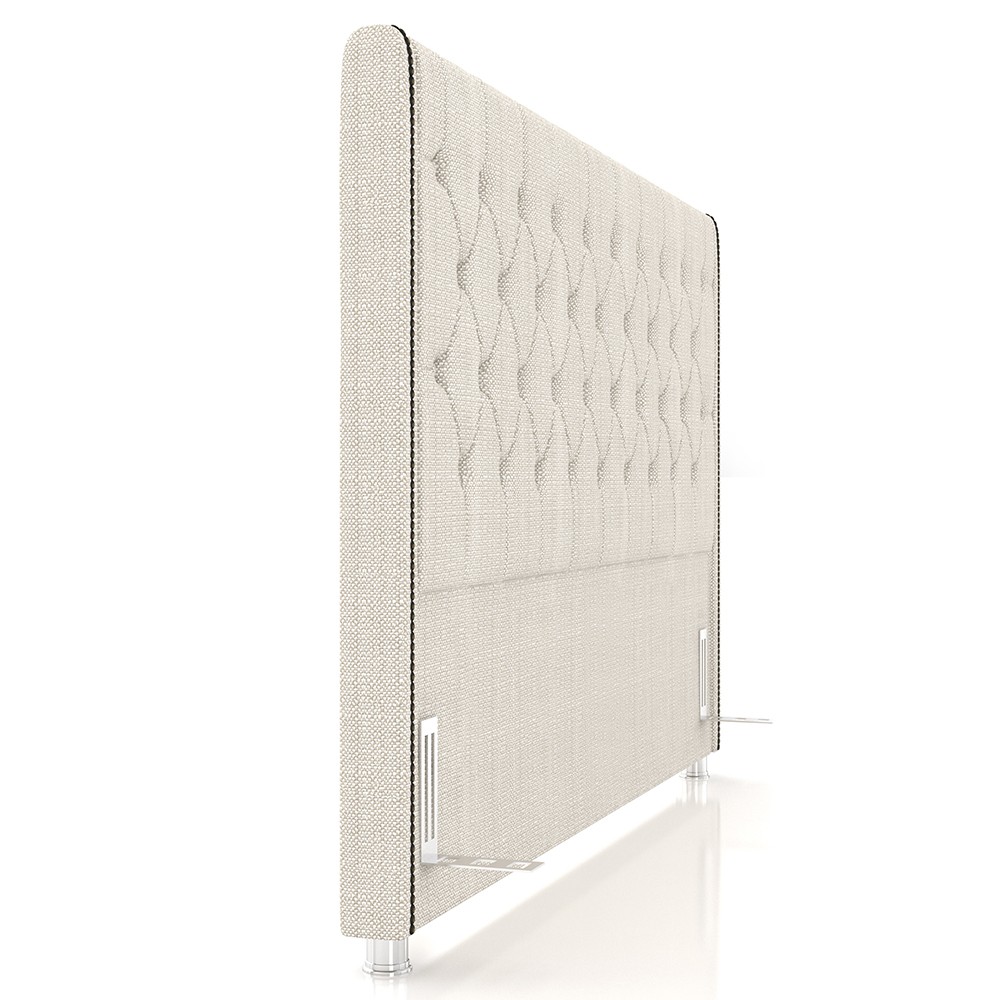 Cabeceira Cama Box Solteiro 90cm Florenza P02 Linho Creme - Mpozenato