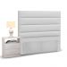 Cabeceira Cama Box Solteiro 90cm Greta Corano Branco e 1 Mesa de Cabeceira Flex DM1 Branco - Mpozenato