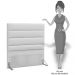Cabeceira Cama Box Solteiro 90cm Greta Corano Branco e 1 Mesa de Cabeceira Flex DM1 Branco - Mpozenato