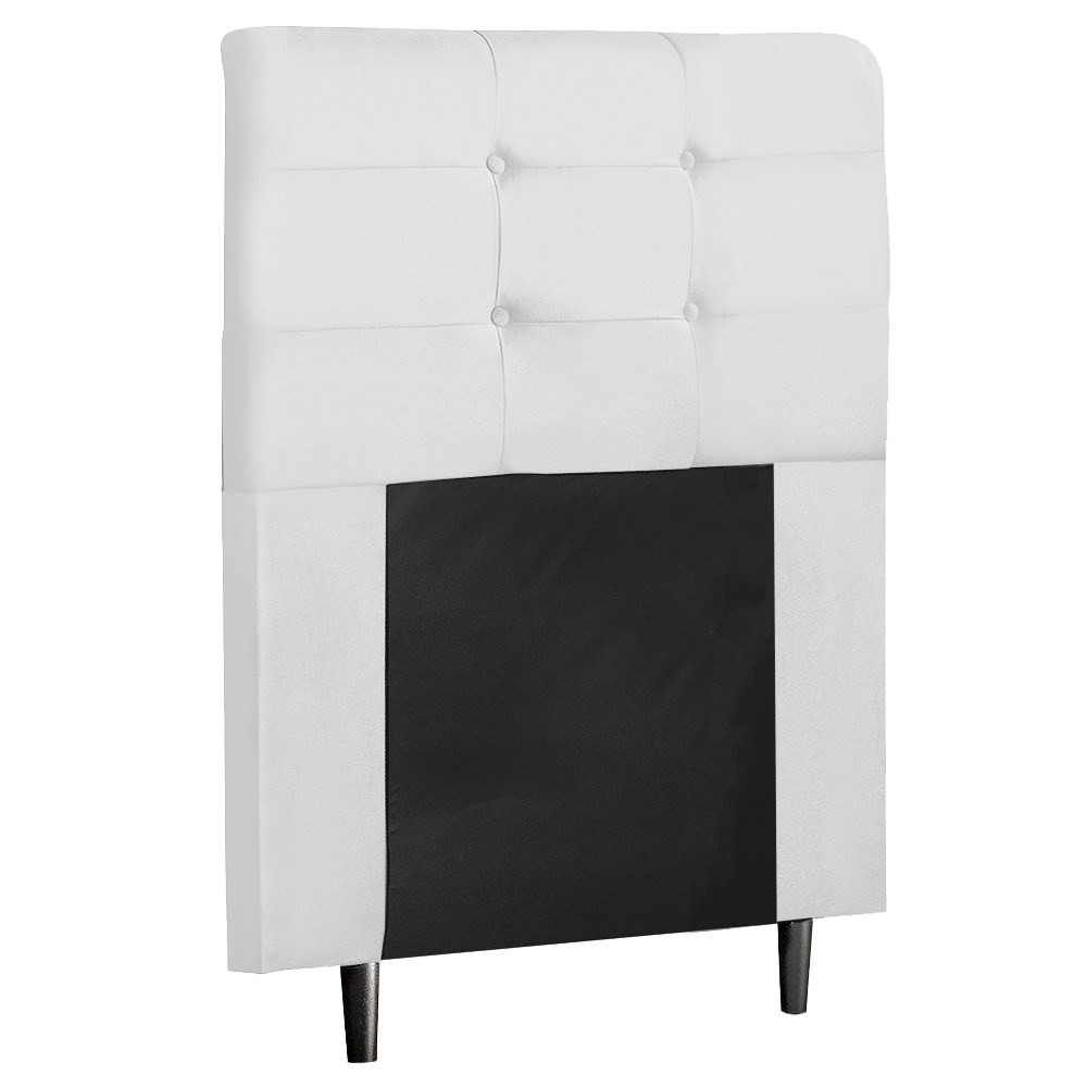 Cabeceira Cama Box Solteiro 90cm Luna I02 Sintético Branco - Mpozenato