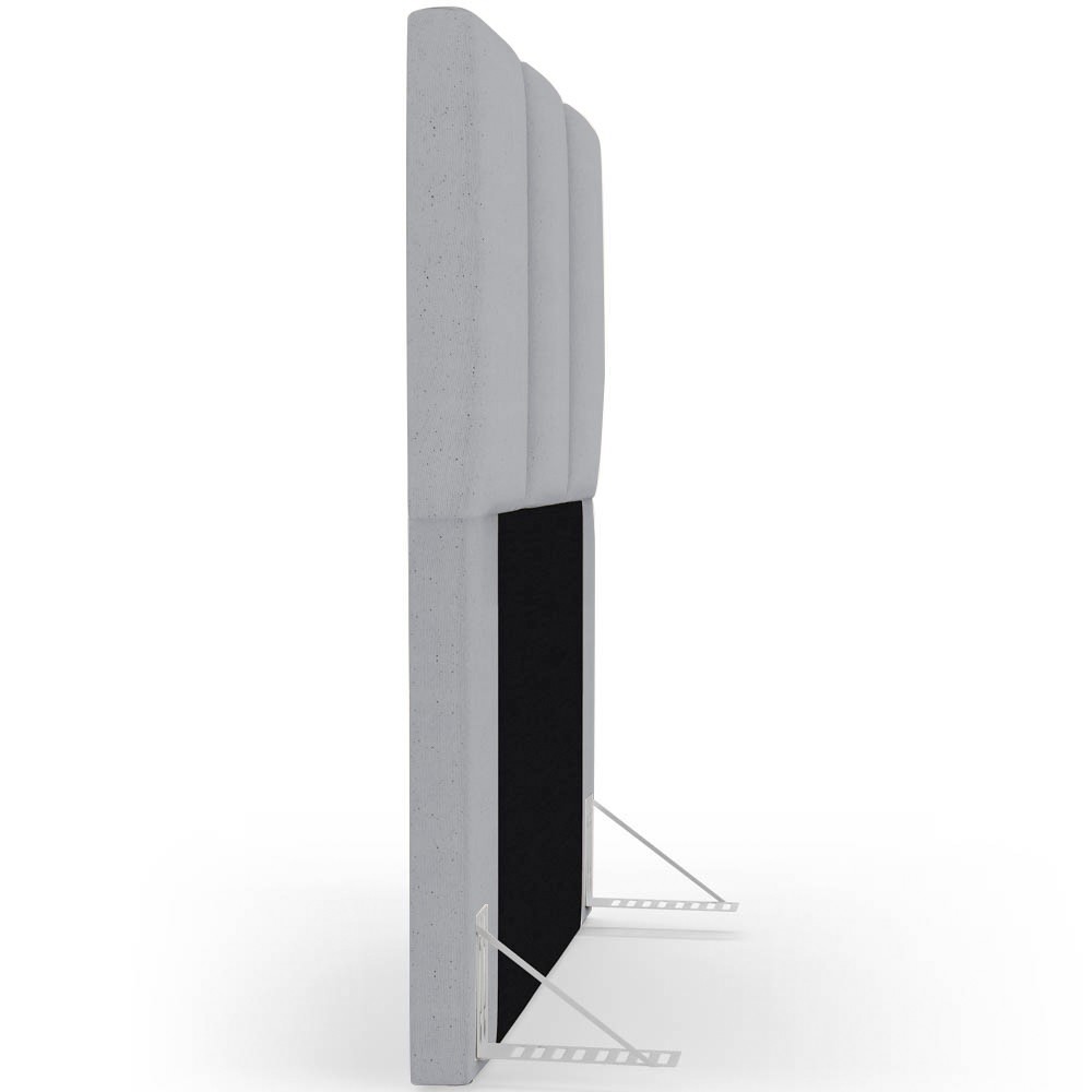 Cabeceira Cama Box Solteiro 90cm Pérola W01 Linho Cinza - Mpozenato