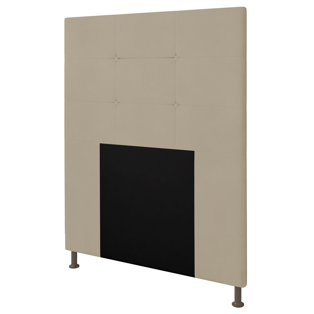 Cabeceira Cama Box Solteiro 90cm Safira Sintético I02 Bege - Mpozenato