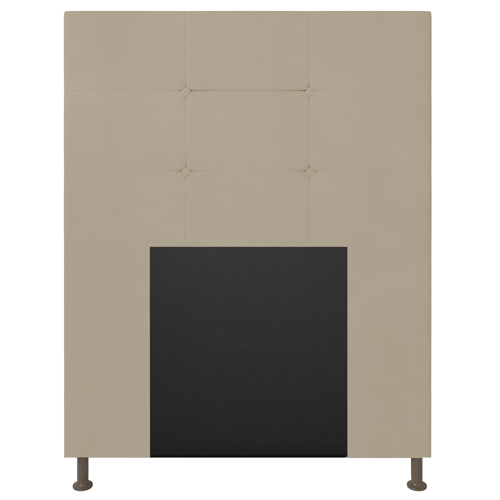 Cabeceira Cama Box Solteiro 90cm Safira Sintético I02 Bege - Mpozenato