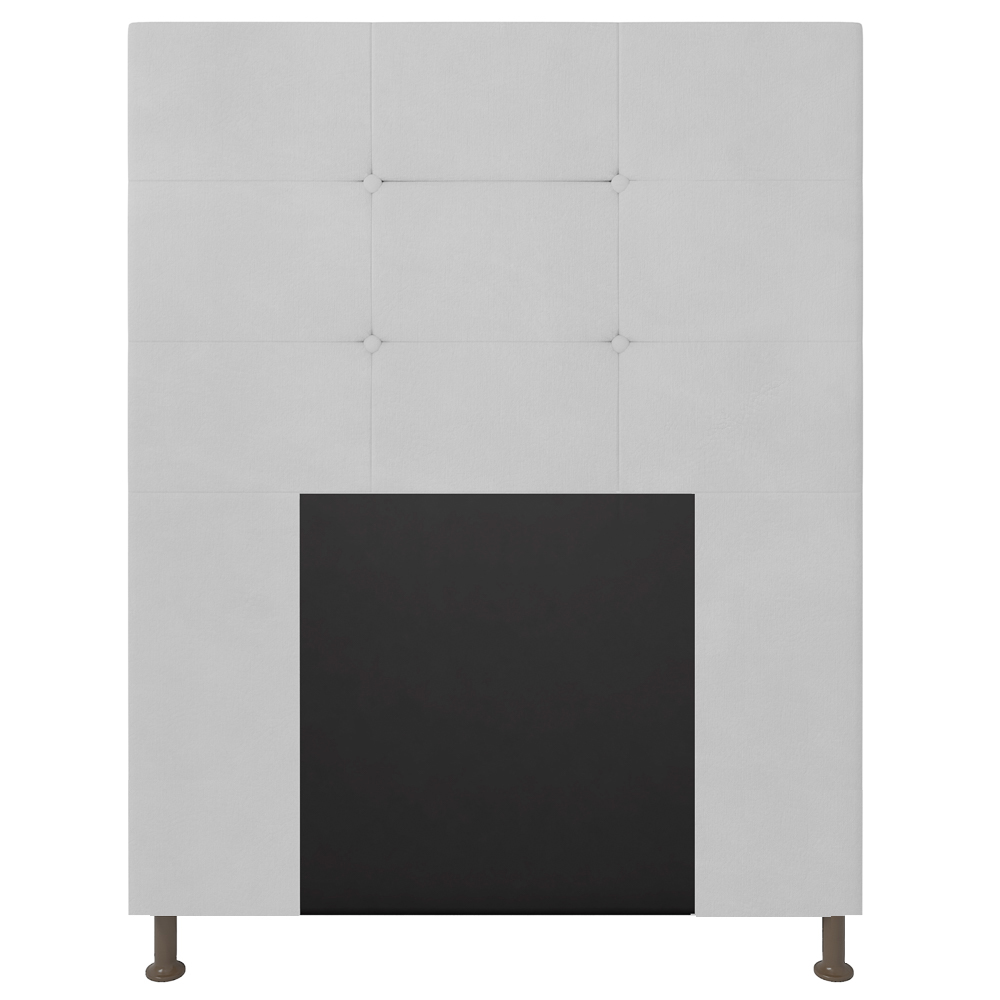 Cabeceira Cama Box Solteiro 90cm Safira Sintético I02 Branco - Mpozenato