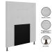 Cabeceira Cama Box Solteiro 90cm Safira Sintético I02 Branco - Mpozenato