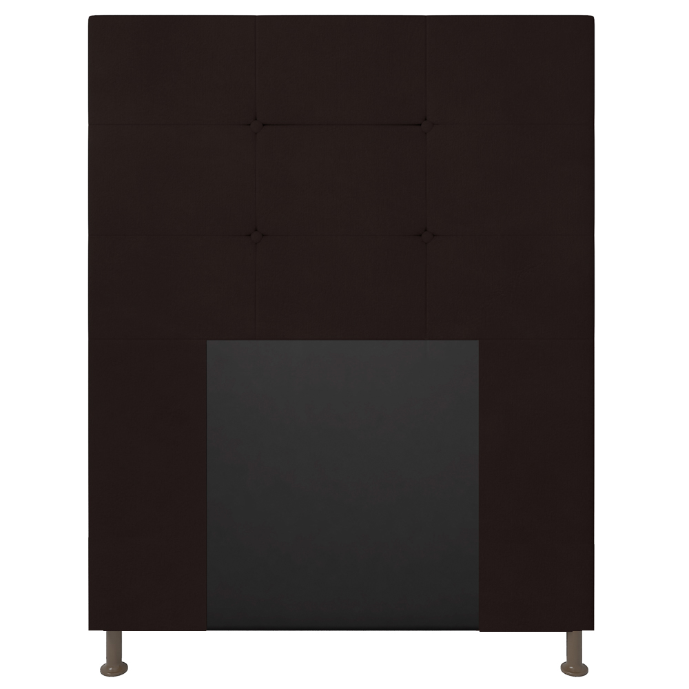 Cabeceira Cama Box Solteiro 90cm Safira Sintético I02 Marrom - Mpozenato