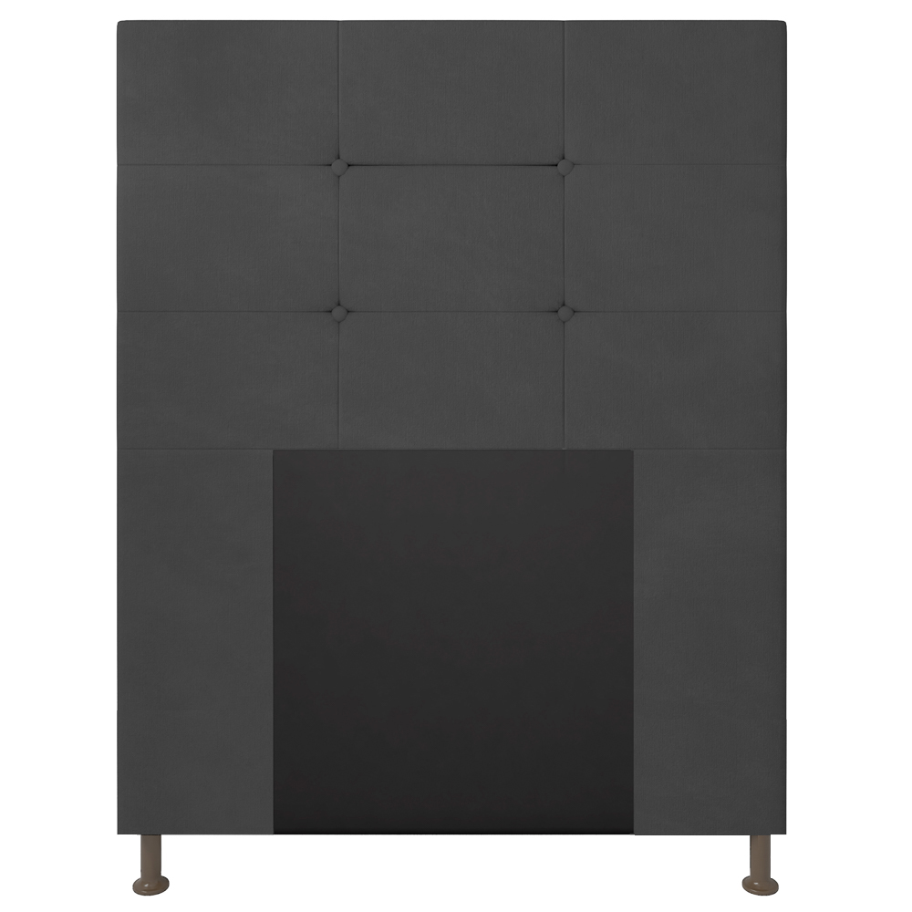 Cabeceira Cama Box Solteiro 90cm Safira Suede I02 Cinza - Mpozenato