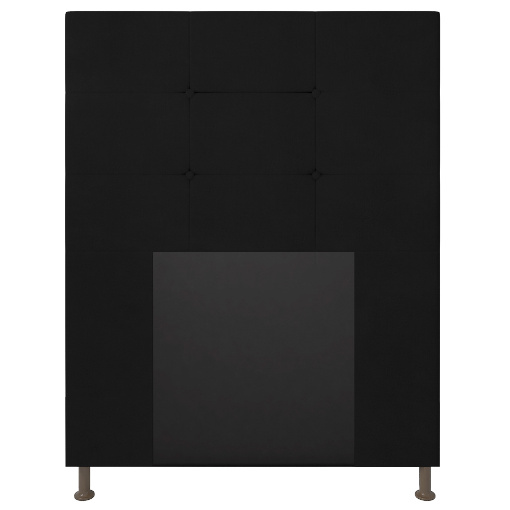 Cabeceira Cama Box Solteiro 90cm Safira Suede I02 Preto - Mpozenato