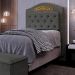 Cabeceira Cama Box Solteiro 90cm com Tachas Imperial J02 Linho Grafite - Mpozenato