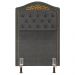 Cabeceira Cama Box Solteiro 90cm com Tachas Imperial J02 Linho Grafite - Mpozenato