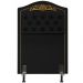 Cabeceira Cama Box Solteiro 90cm com Tachas Imperial J02 Sintético Preto - Mpozenato