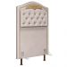 Cabeceira Cama Box Solteiro 90cm com Tachas Imperial Veludo J02 Bege - Mpozenato