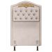 Cabeceira Cama Box Solteiro 90cm com Tachas Imperial Veludo J02 Bege - Mpozenato