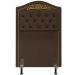 Cabeceira Cama Box Solteiro 90cm com Tachas Imperial Veludo J02 Chocolate - Mpozenato