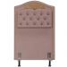 Cabeceira Cama Box Solteiro 90cm com Tachas Imperial Veludo J02 Rosê - Mpozenato