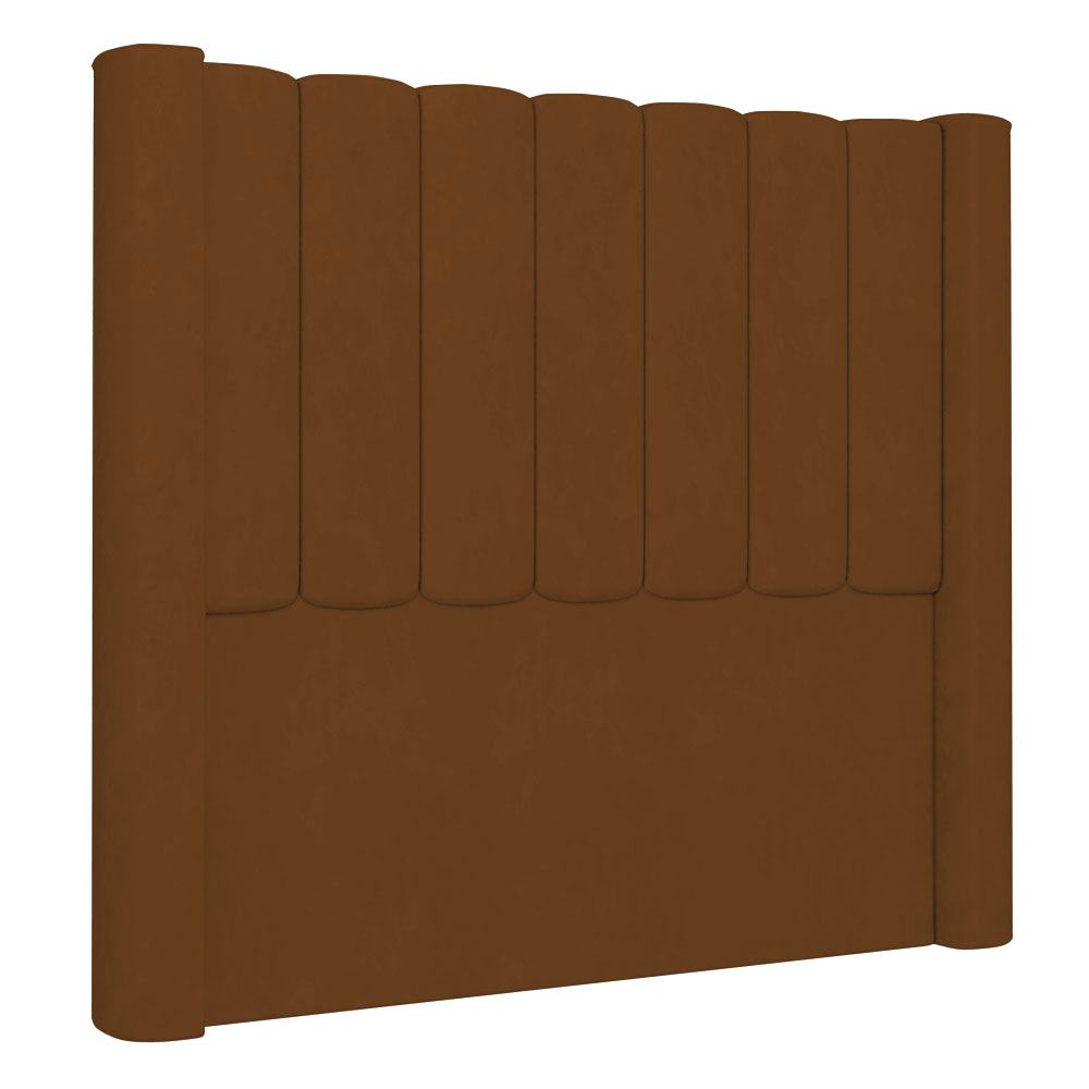 Cabeceira Casal Cama Box 140cm Claire Z04 Veludo Terracota - Mpozenato