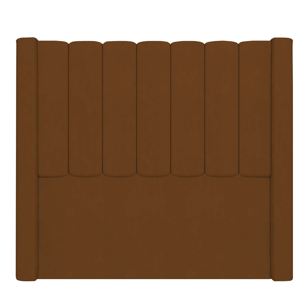 Cabeceira Casal Cama Box 140cm Claire Z04 Veludo Terracota - Mpozenato