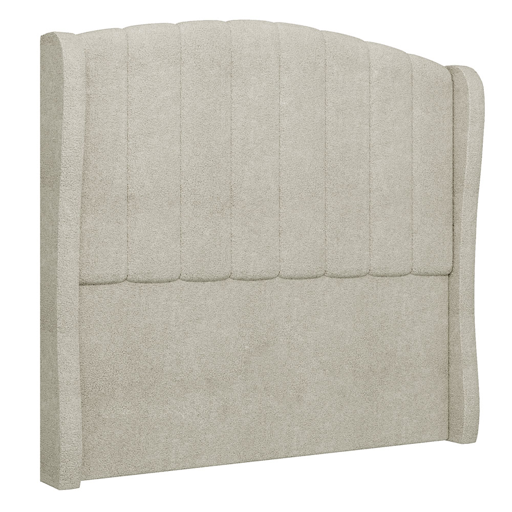 Cabeceira Casal Cama Box 140cm Glenda Z04 Boucle Bege - Mpozenato