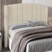 Cabeceira Casal Cama Box 140cm Glenda Z04 Boucle Bege - Mpozenato
