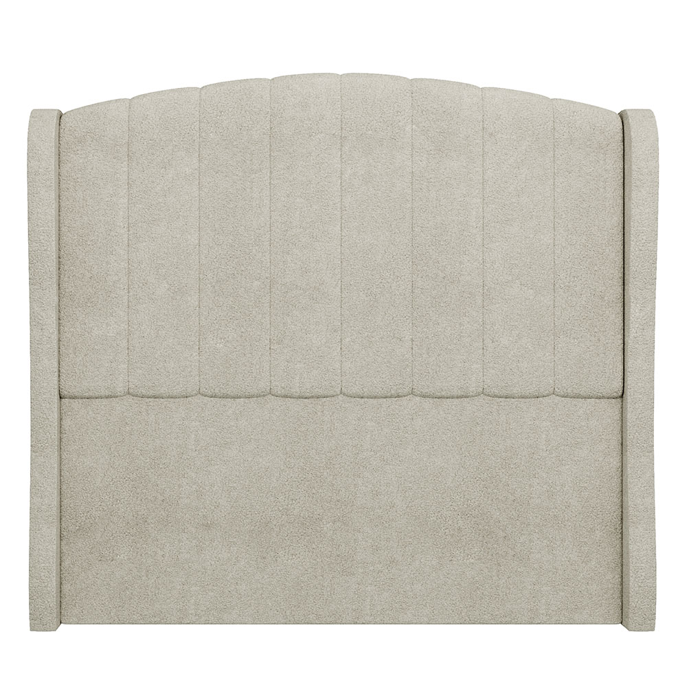 Cabeceira Casal Cama Box 140cm Glenda Z04 Boucle Bege - Mpozenato